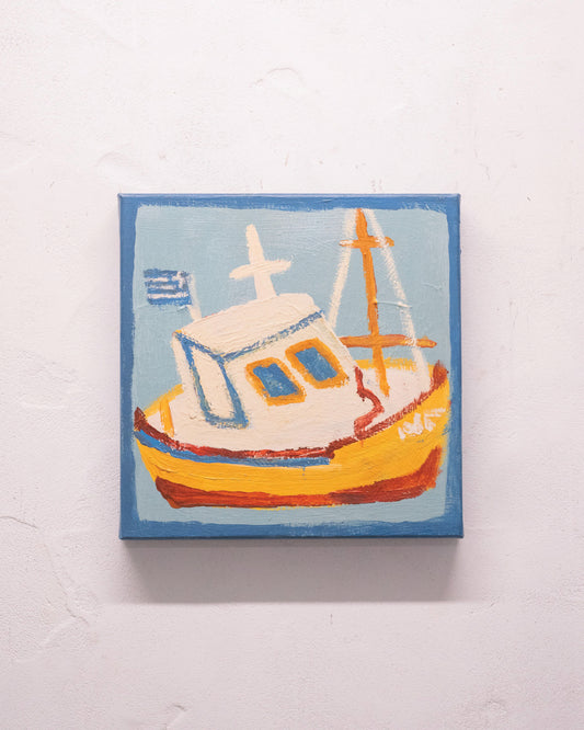 GREEK FISHING BOAT ORIGINAL ARTWORK