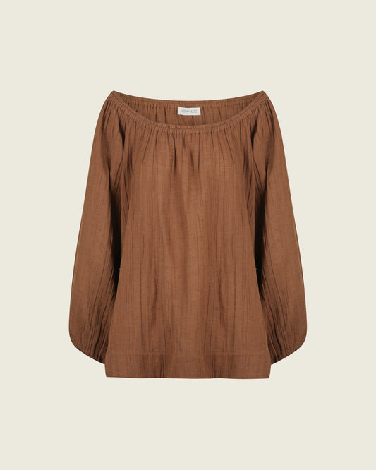 CORFU BLOUSE PECAN