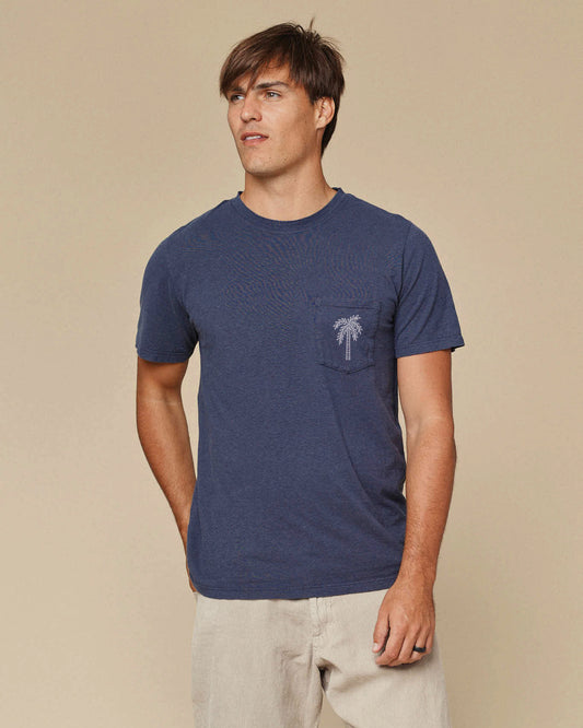 HOLIDAY X JUNGMAVEN JUNG POCKET TEE NAVY