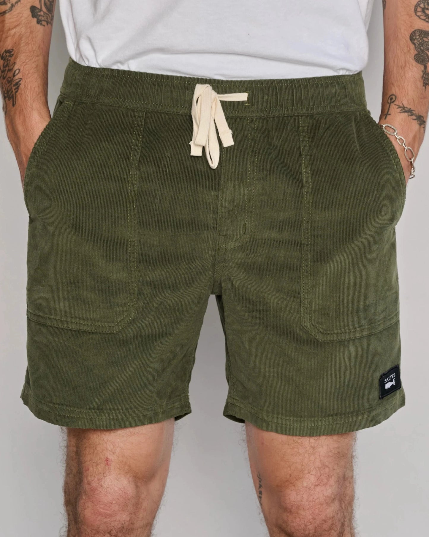 PANAMA CORD WALKSHORT ARMY GREEN